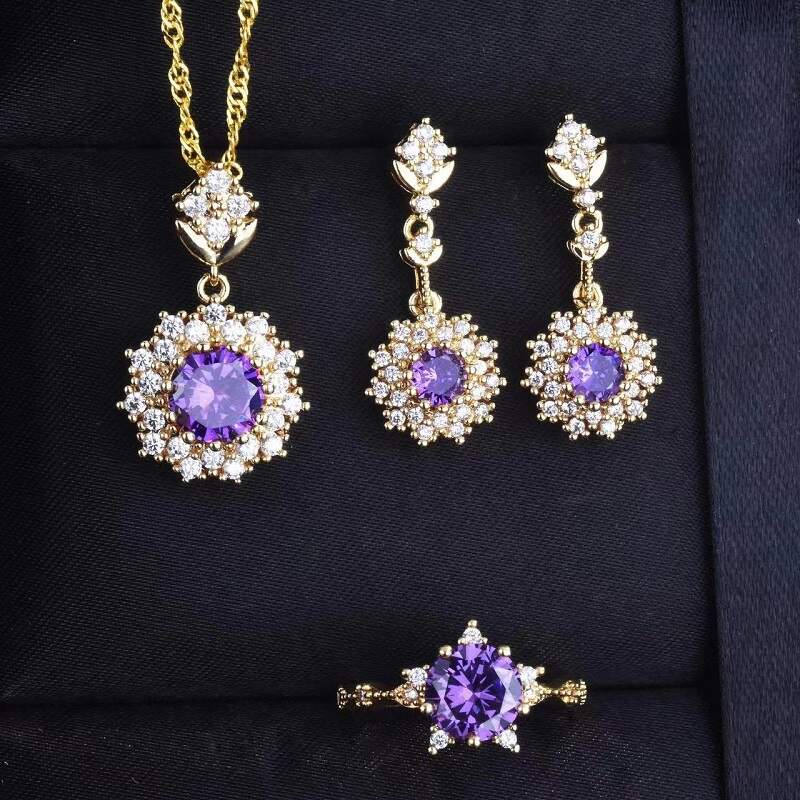Sparkle your every move with YongxiJewelry’s Sparkle Zircon Rhinestones Necklace Earrings Set! Discover the enchanting allure of color zircon encased in a halo of rhinestones. Your moment to shine is now! ✨ #JewelryLovers #EleganceRedefined #JewelrySet #GiftForHer #YongxiJewelry
