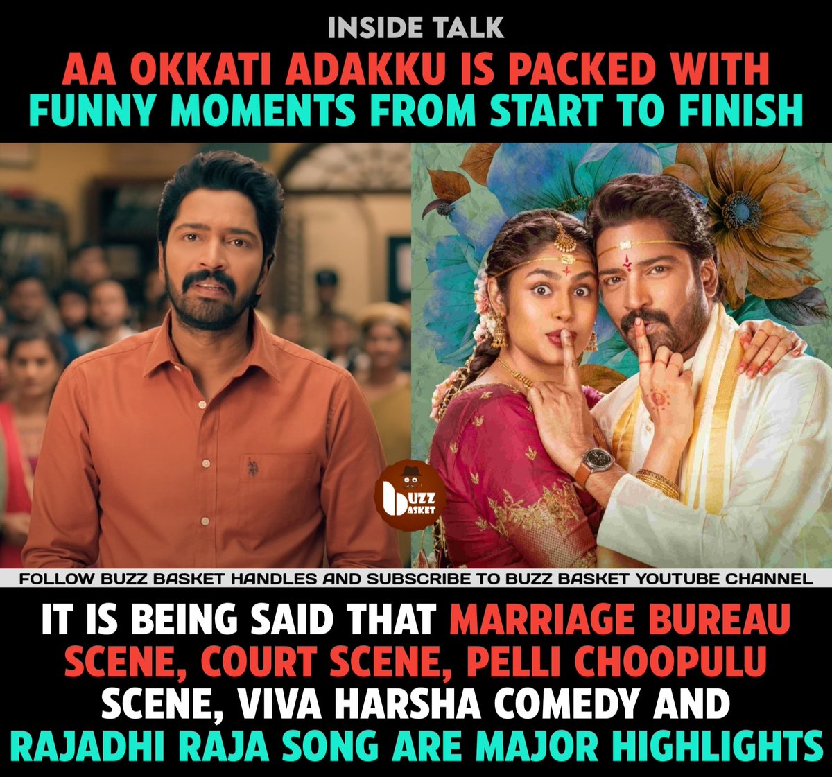 #AllariNaresh and #FariaAbdullah's 
#AaOkkatiAdakku Inside Talk!
#AOAonMay3rd 

@allarinaresh @fariaabdullah2 @SimranCOfficial #VennelaKishore @harshachemudu @ariyanaglory @Its_JamieLever @malli_co @rajivchilaka @GopiSundarOffl #Dhanunjay #Mohanabhogaraju @bhaskarabhatla…