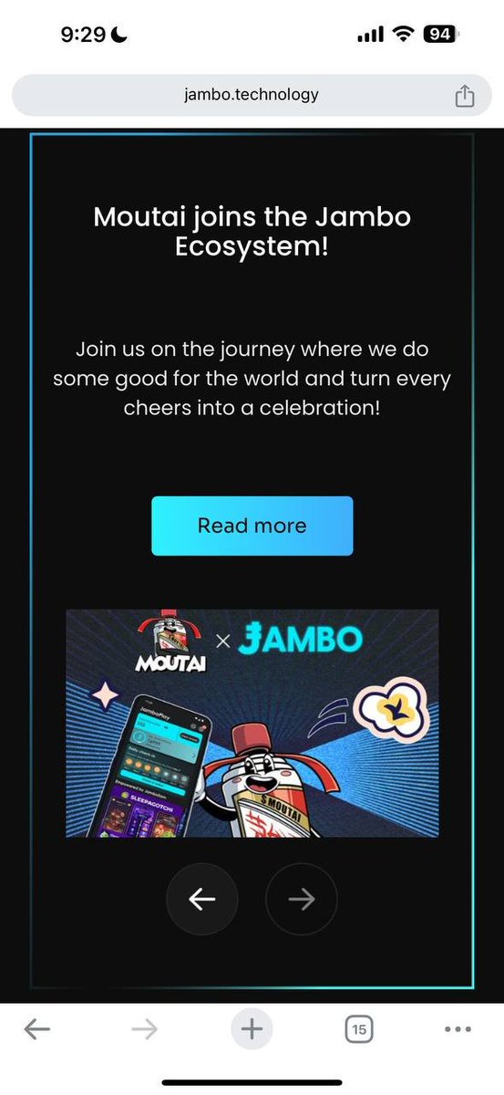 👀 Looks like $MOUTAI has officially arrived on @JamboTechnology land🔥🥂 We look forward to introducing some LIQUID GOLD to the Jambo ecosystem!