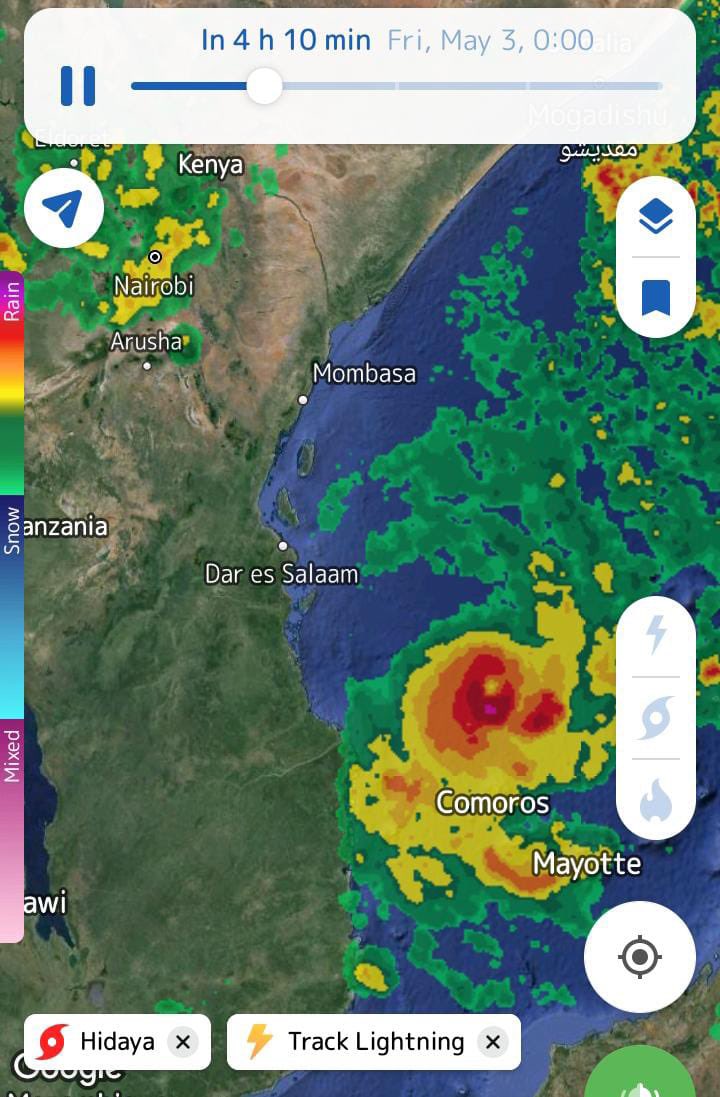 Hi Cyprian. Kindly share this across all your social media platforms. Tropical Storm Hidaya is building up heading towards Dares Salaam Tanzania