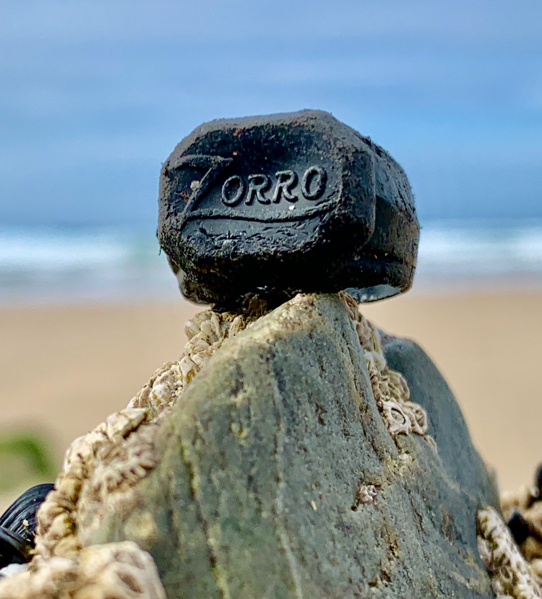 This Zorro ring was given away in packets of Quaker Puffed Wheat in 1959. Some 60 years later we found it on a Cornish beach, washed out of the sand after a storm. #plasticheritage #contemporaryarchaeology #Anthropocene