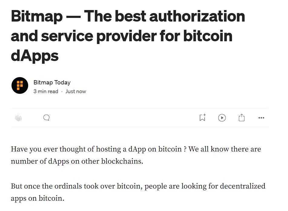 Bitmap is a natural authorization layer for bitcoin dApps. Make use of the on-chain immutable roles for your dApps.

Read our article below for much more information👇

bitmaptoday.com/bitmap-the-bes…

#bitmap #bitmaps