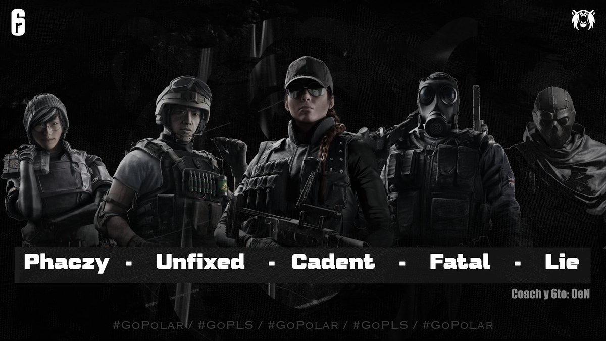 Llegamos a #RainbowSixSiege con un poderoso roster listo para conquistar todas las batallas que se nos presenten 

Bienvenidos 🐻‍❄️
@Phaczy_ 
<a href="/TheOneFatal_/">CTY Fatal</a> 
<a href="/LieRXS/">Richy Quirós</a> 
<a href="/CadenTR6/">CadenT🥷</a> 
<a href="/Unfixeeed/">Unfixed</a> 
<a href="/Jrockcha11/">OeN-AK</a> 

Junto a <a href="/ebagamingmx/">EBA</a> y <a href="/TeeGamingOrg/">Tee Gaming</a> somos más fuertes 
#GoPolar #GoPLS