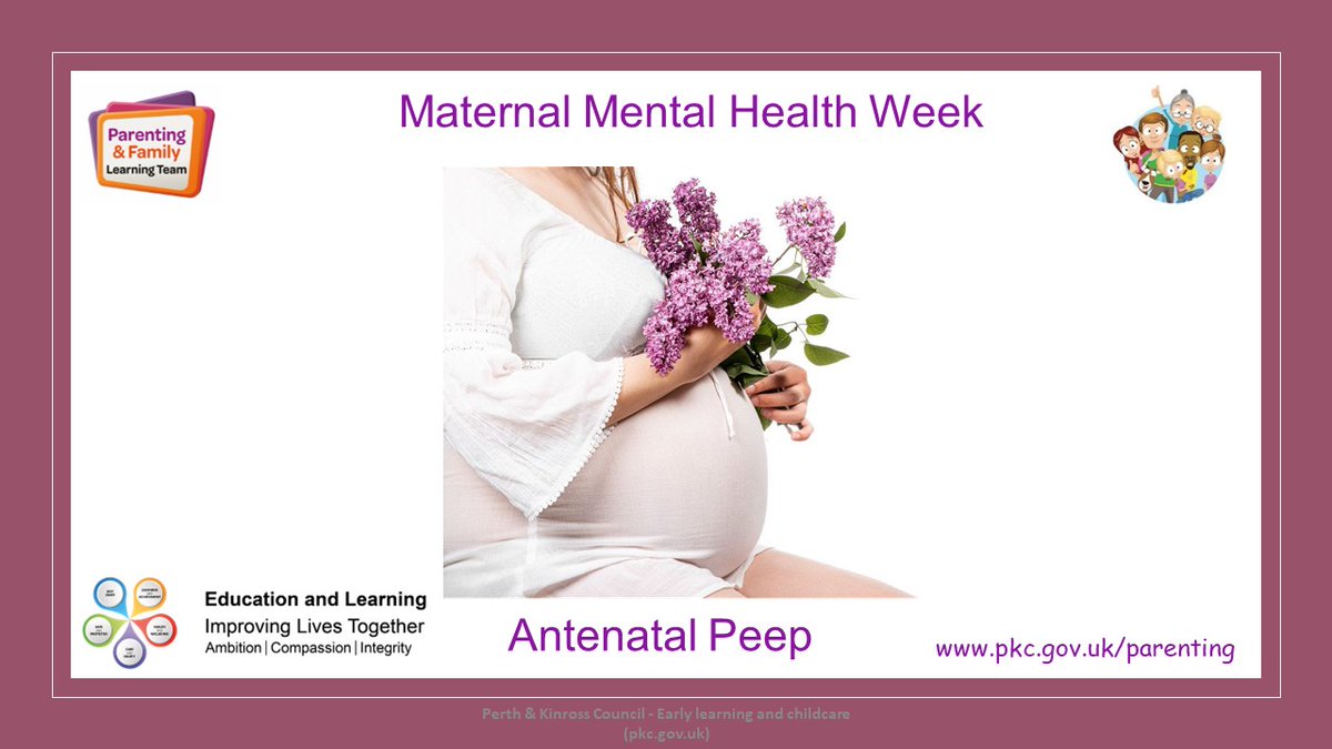 Our Antenatal Peep groups offer support to expectant parents within Perth &amp; Kinross. #maternalmentalhealthweek
For more information about our team and the groups we offer, please visit the website pkc.gov.uk/parenting