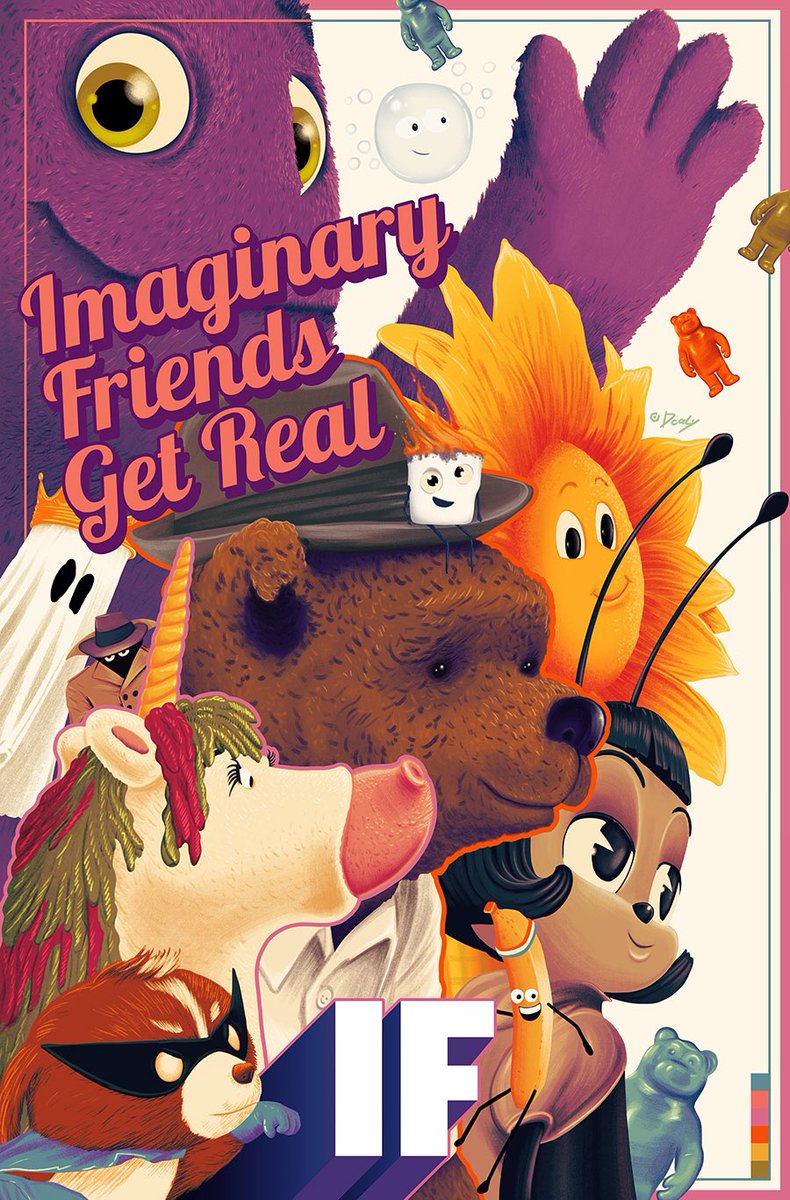 Imaginary friends get real! My limited edition poster for @IFmovie will be available in participating cinemas while stocks last from 5/16 with every ticket purchased, so get yours fast and one for your IF too!!