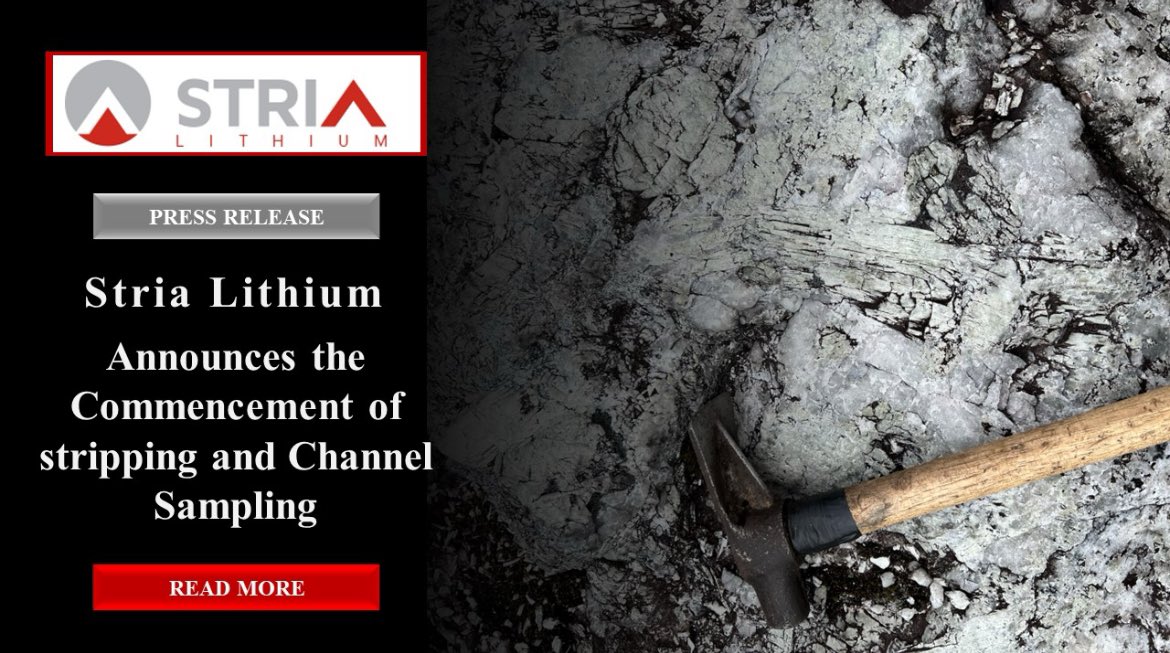 Stria Lithium is excited to announce the launch of its latest exploration initiative at recently acquired project Jeremiah.

Read more
bit.ly/3QstKWg

$SRA
#mining #lithium #miningnews #tsx #invest #business #criticalminerals