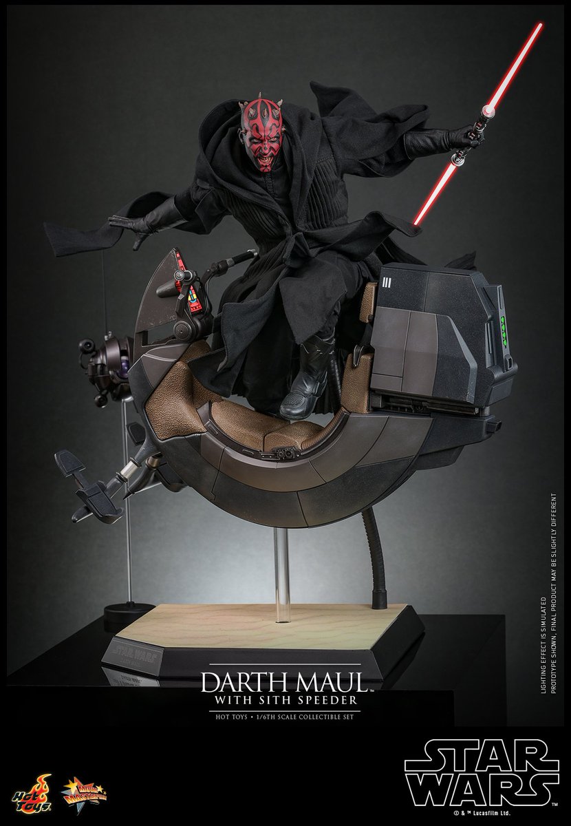 New DARTH MAUL Figure with Sith Speeder from Hot Toys 🔥