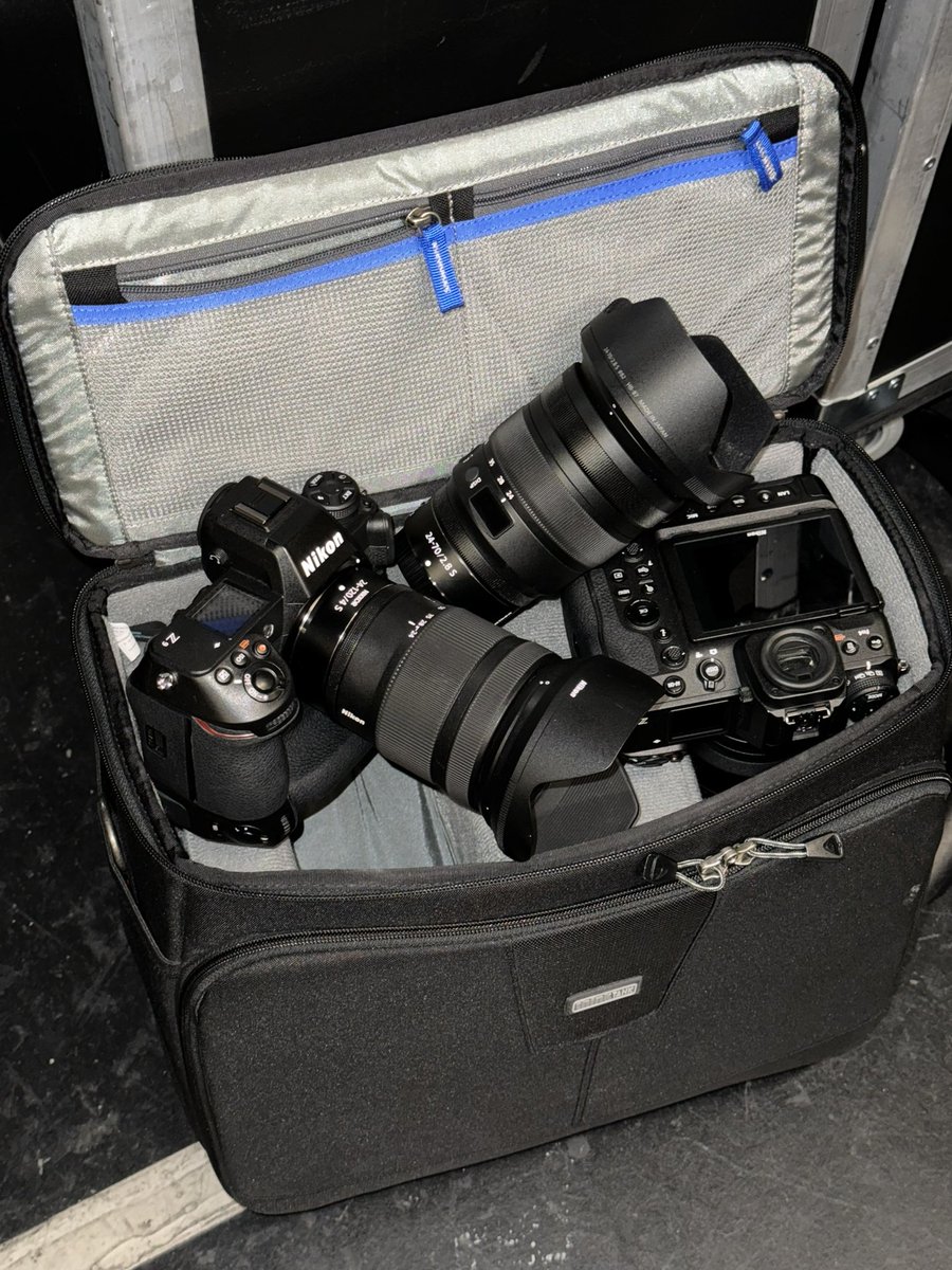 Some of the kit I use as staff photographer for the Tonight Show. The @NikonUSA Z 9 is perfect for unit stills in the studio and BTS moments thanks to the completely silent electronic shutter.