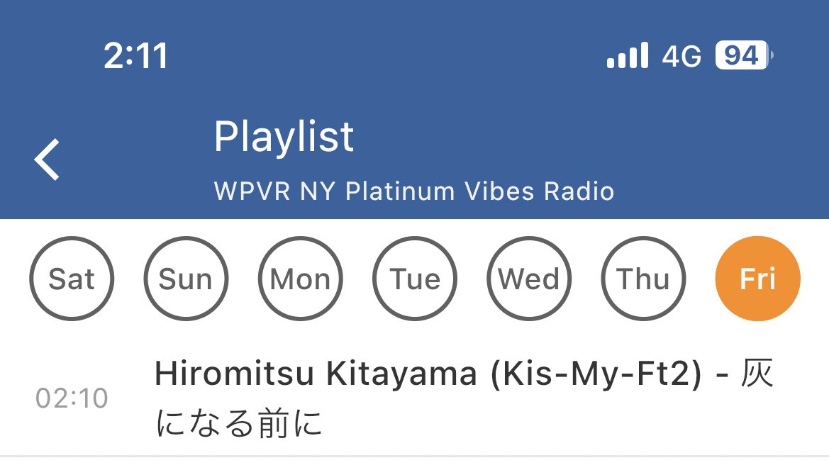 Hi! @platinumvibes8

Thank you for playing  Hai Ni Naru Mae Ni by #HiromitsuKitayama on air today. I will request it again😊

#wpvr
@k_hiro_mitsu917