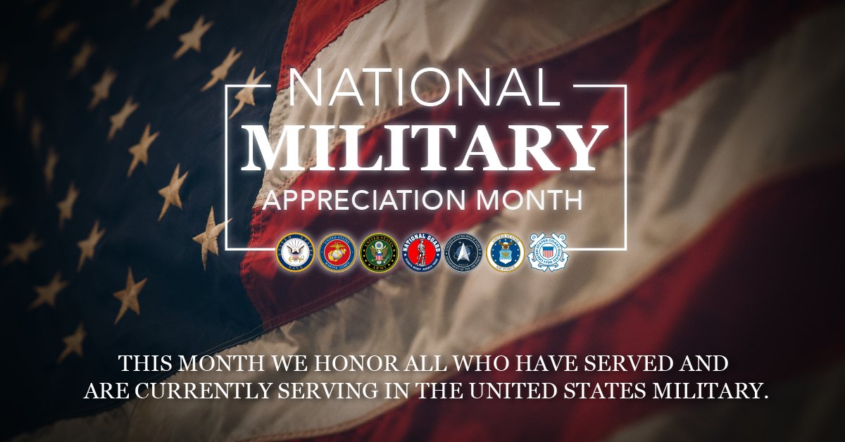 May is Military Appreciation Month!  

Take a moment to thank the servicemembers and veterans in your life. For a greater impact, consider supporting veteran-owned businesses!
