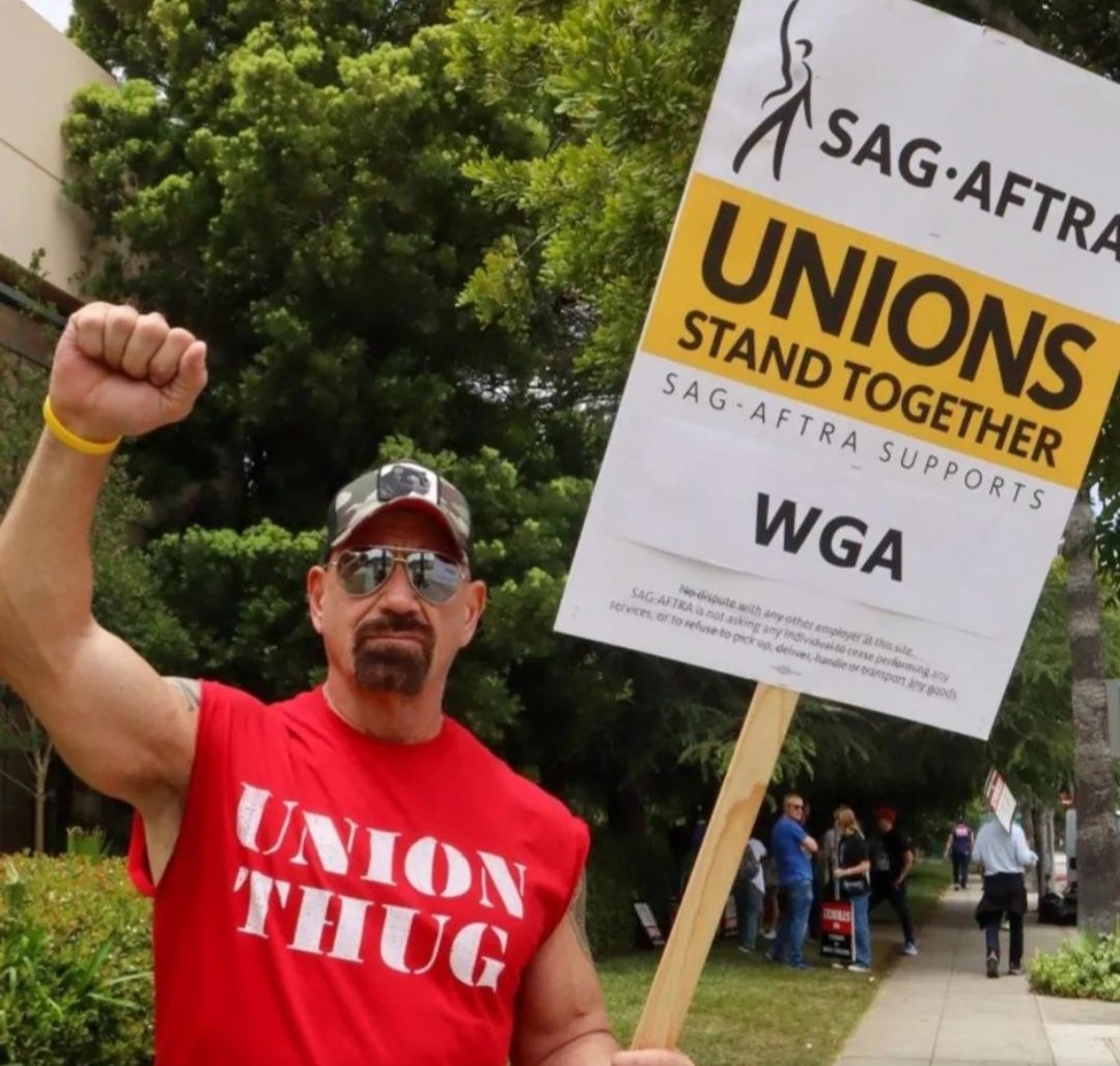 One year ago today the #WGA went on strike and two months later so did #SagAftra. Fighting corporate greed isn't easy but it's always the right thing to do. #UnionStrong.