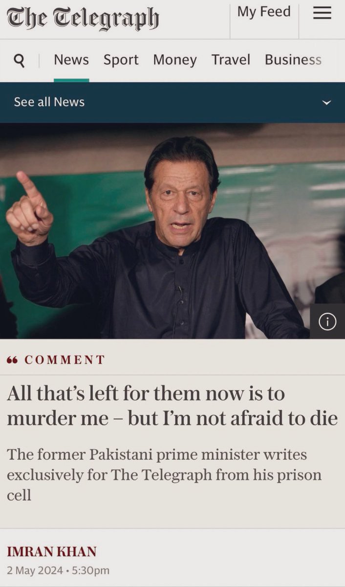 What a great article by Imran Khan! “This democratic revenge by the people of Pakistan against the agenda of the military establishment not only was a national defiance by the people but also a complete rejection of the official state narrative of May 9” #May9th_FalseFlag