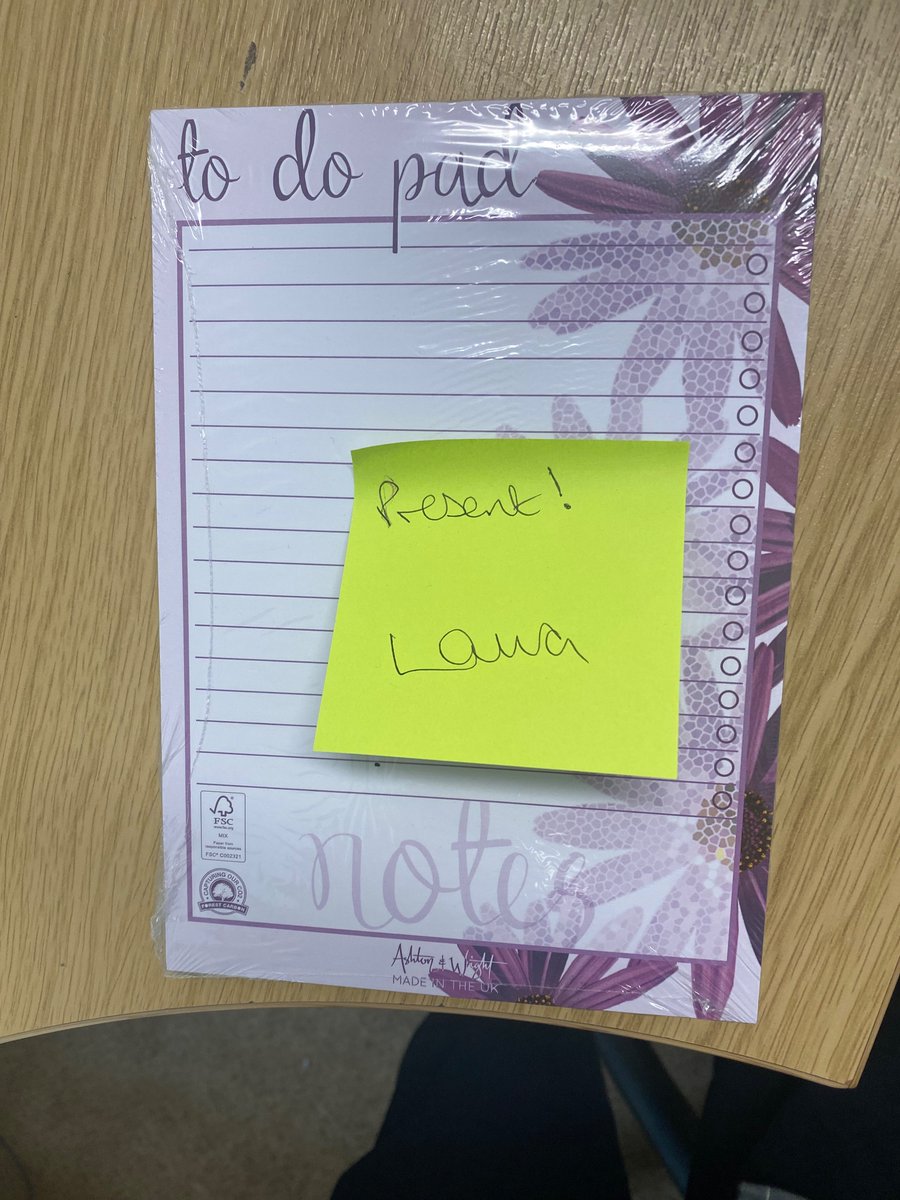 I love this gift from a kind colleague 💜🧡 But What does it MEAN?!? #mademyday
