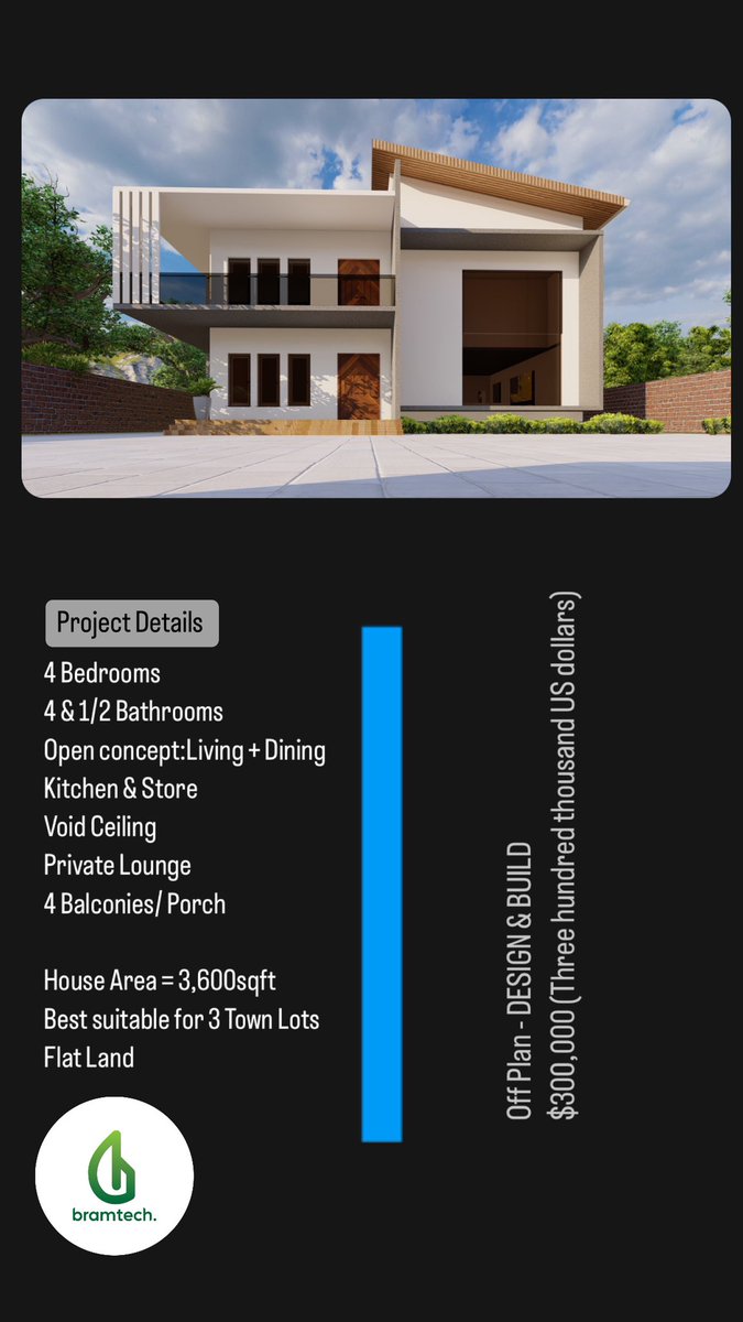 Project Title : CUBE 01🏡
Development Type : Off Plan Design & Build
Budget : $300,000
Land Topo: Flat Surface 
Area : 3,600sqft
Pls Retweet👏🇸🇱
#SaloneX #GhanaX #LiberiaX