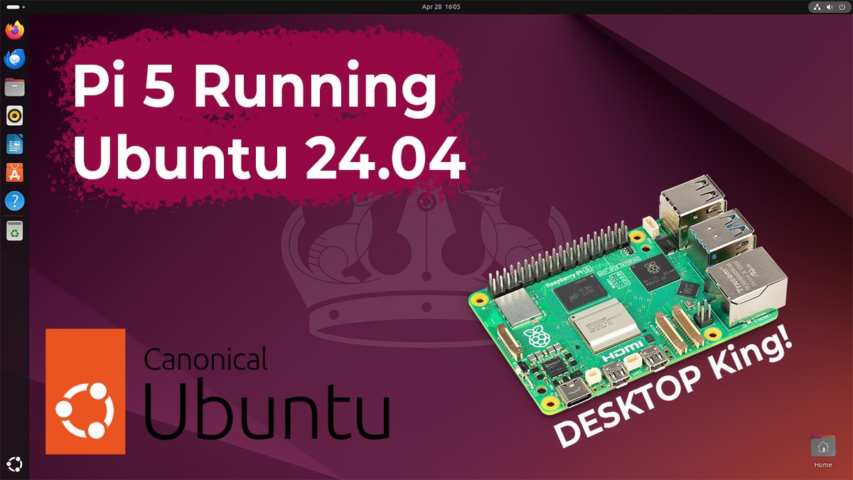Ubuntu 24.04 LTS running on a Pi 5.

Install issues addressed and why should you choose Ubuntu over Raspberry Pi OS.
youtu.be/0w-zMlhPmCw