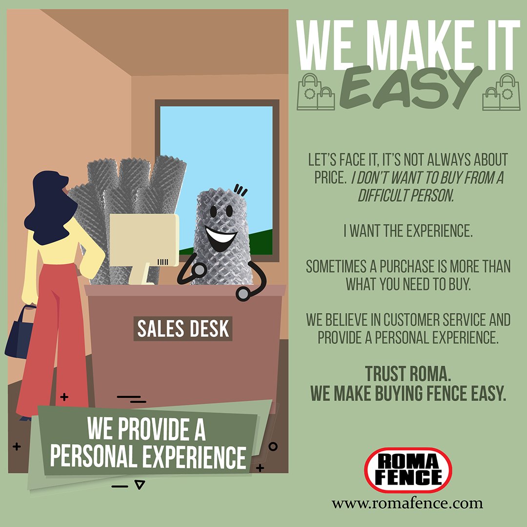 Let’s face it, it’s not always about price. 💰 We believe in providing a personal experience when buying fence. We make it easy. #romafence #wemakeiteasy #ontariofence