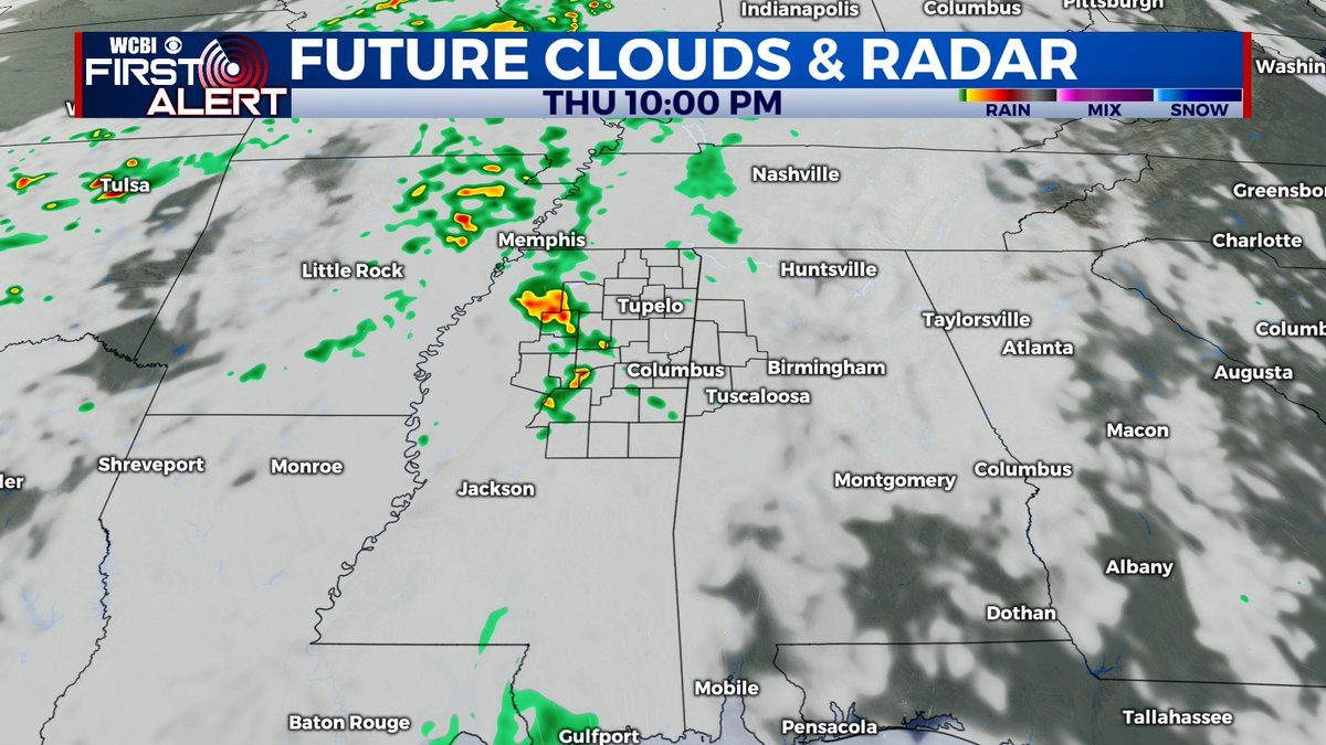 A few showers are possible across the region late this afternoon and into this evening. The bulk of the rain stays south of us today.