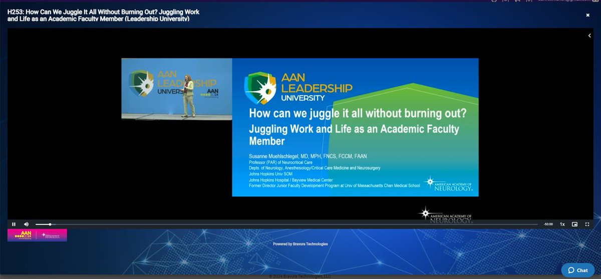 Making the most of the #AANAM with the @AANmember online platform. 🧠 Best way to catch up on sessions and posters missed during the conference ! Grateful for the hybrid live webinar feature that enables to have it all & to the wonderful speakers of the #LeadershipUniversity 🙏