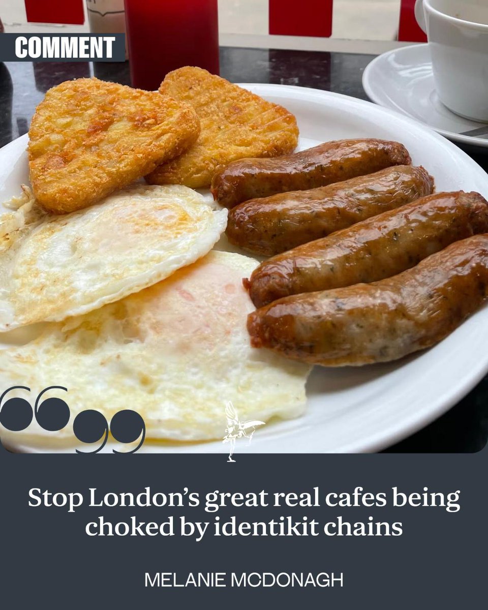 'On the stretch of Moorgate from London Wall to Finsbury Square there is one Cafe Verona to 10 chains', writes Melanie McDonagh Read more: standard.co.uk/comment/london…