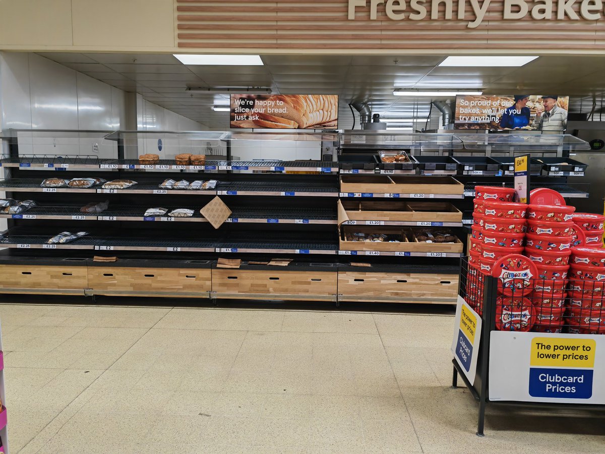 @Tesco 5pm at your Rugeley store and no fresh bread again, every single visit now... appalling. This store has been in decline for a long time......