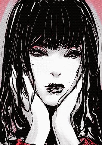 「black eyes lipstick」 illustration images(Latest)
