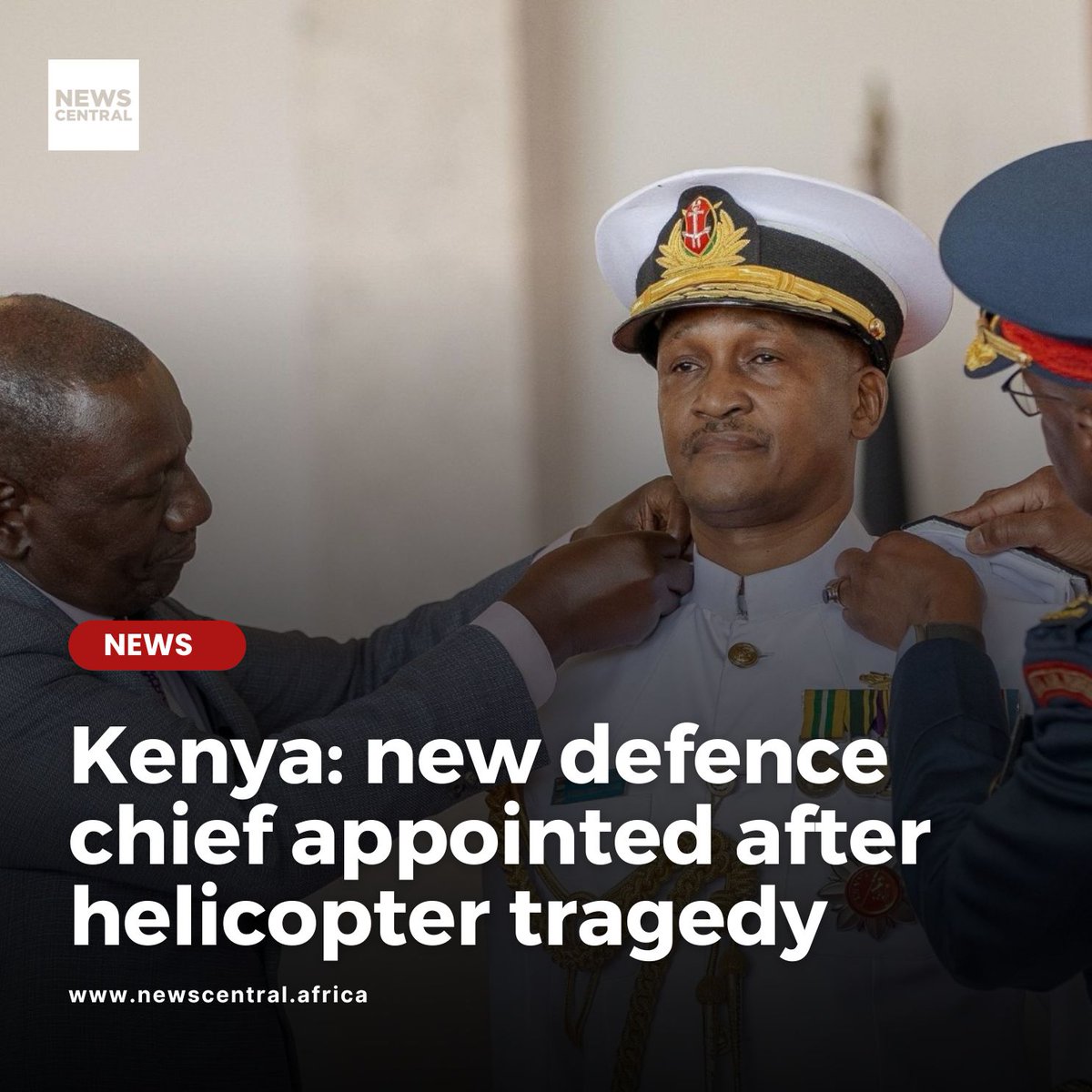 President William Ruto has appointed Charles Muriu Kahariri as Kenya's new defence chief, succeeding Francis Omondi Ogolla, who tragically perished in a helicopter crash on April 18 alongside nine other officers.