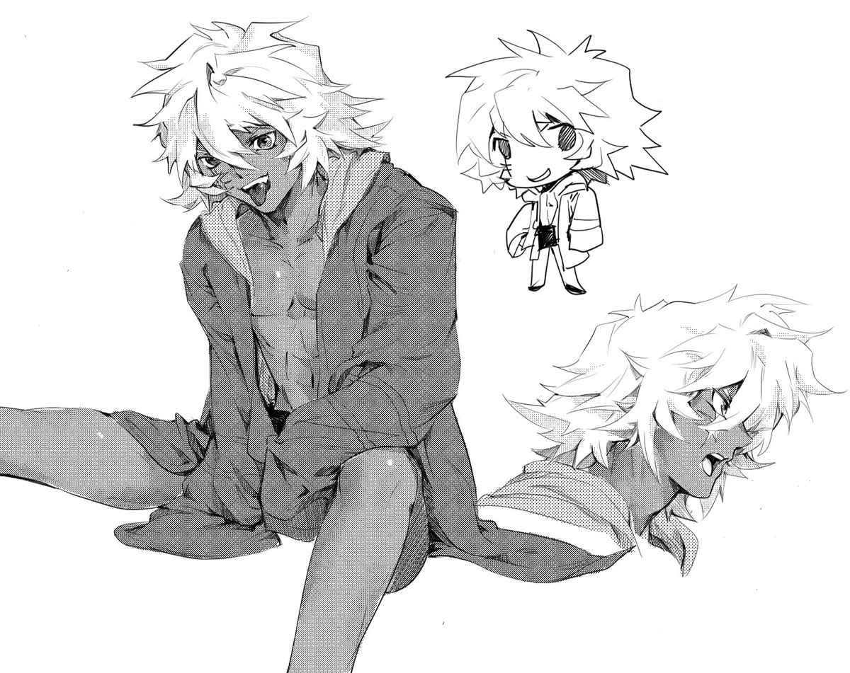 it's sadness that i'm fell ill on my vacation，but i found a good way to draw #bakura