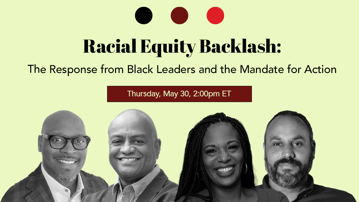 Racial Equity Backlash: The Response from Black Leaders and the Mandate for Action bit.ly/4a8dj8C @ProInspire @BldingMovement @EBomani @ABFE @eastbaycf