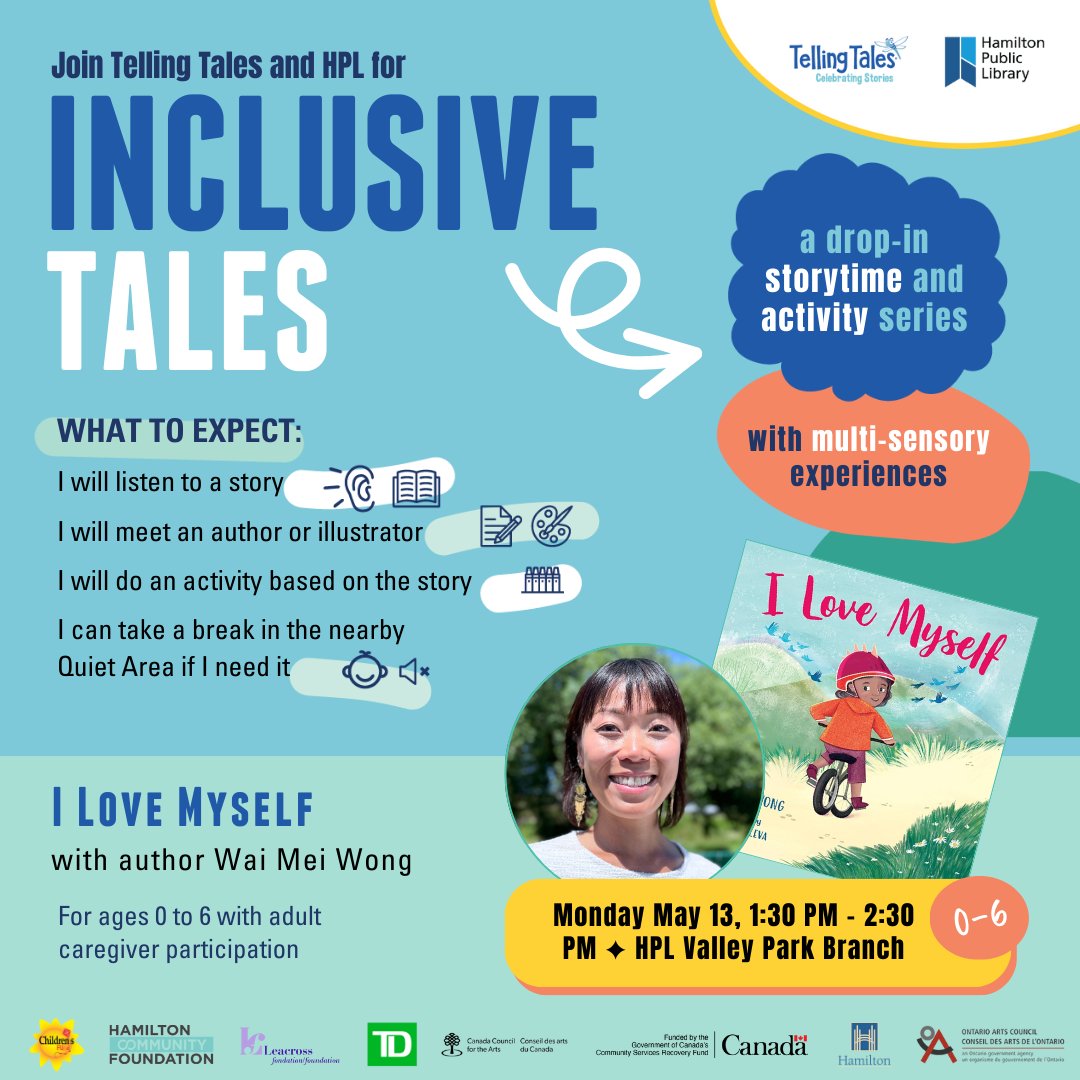 Join us at @hamiltonlibrary Valley Park Branch on May 13th for Inclusive Tales with Mai Wei Wong! #storytime #parenting #freeactivities #toddler #earlyyears #parent #activeparent #neurodiverse #actuallyautistic#inclusivestorytime