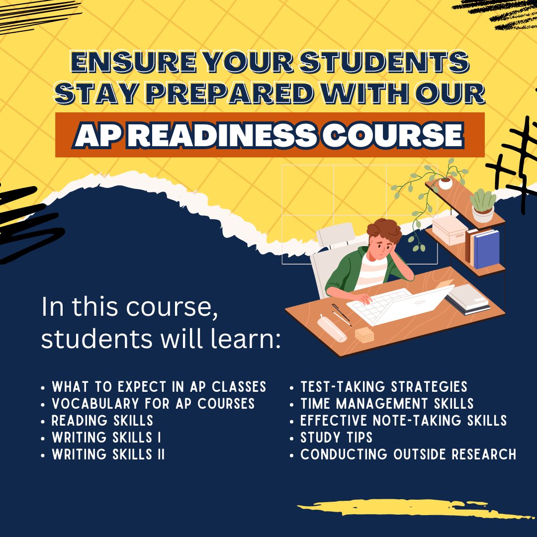 Ensure your #students stay #prepared with our AP Readiness course! 📚Designed to equip students with the skills and confidence needed to ace their #APexams, Send us a email info@studysmarttutors.com or DM us for more information 📝✨ #testprep