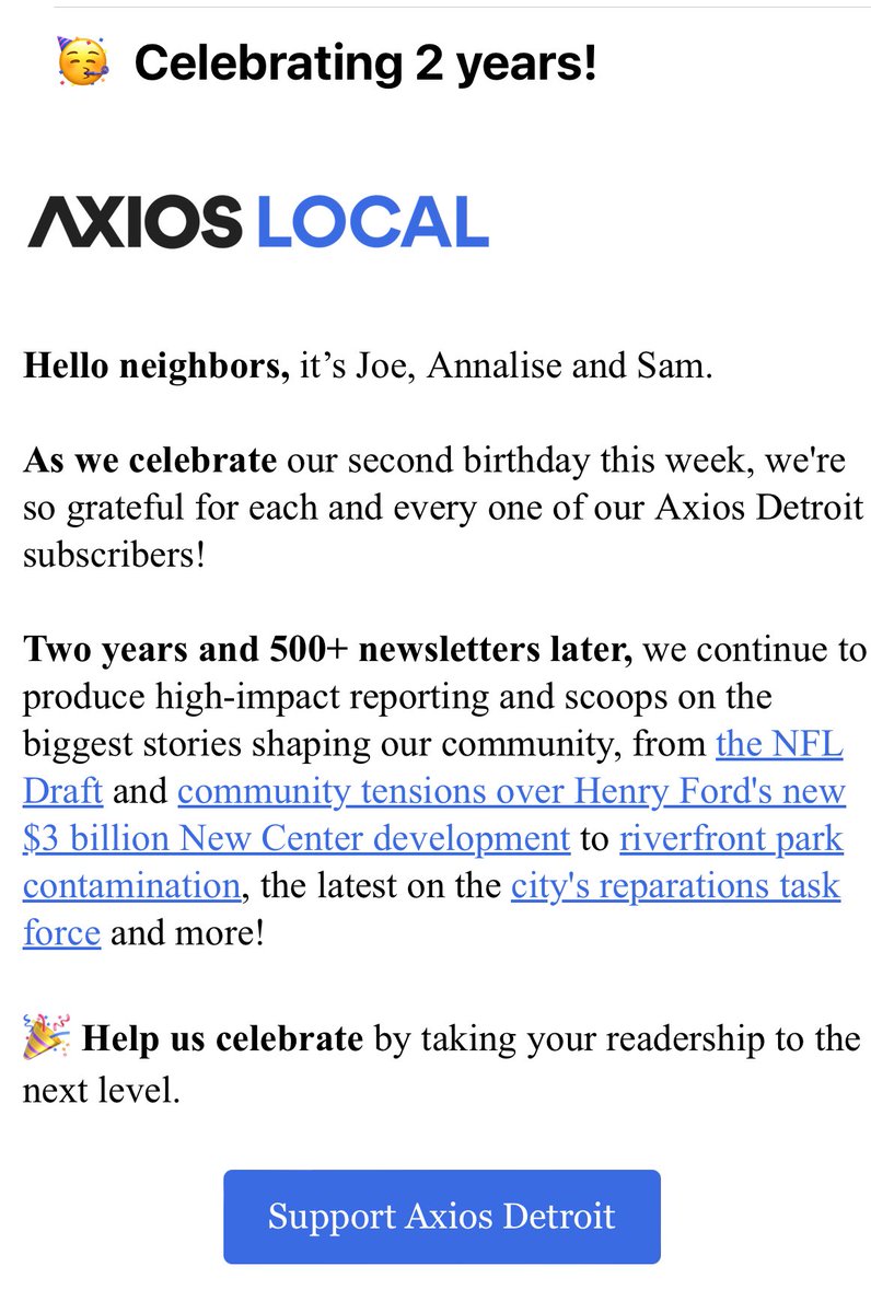 Grateful for two years of Axios Detroit!