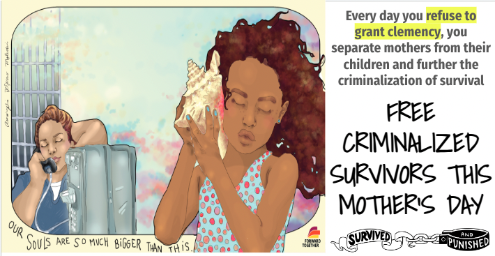 This Saturday, join Assia Serrano's defense team, @survivepunishNY, and @clemency_ny to send Mother's Day postcards demanding @GovKathyHochul grant clemency to criminalized survivors. Hear from Assia and other families separated by incarceration!