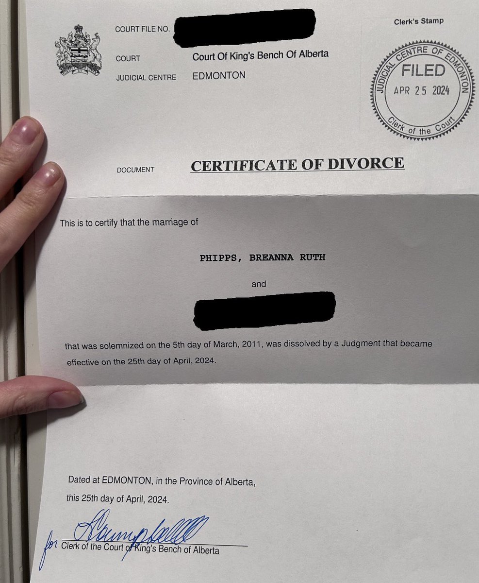 🥳 And that's on Divorce Certification!! 

*Alexa please play ‘Bye Bye Bye’ by NSYNC.