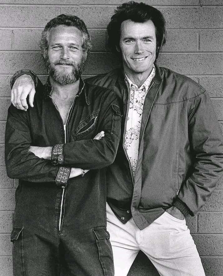 Paul Newman and Clint Eastwood, 1972. ♥️