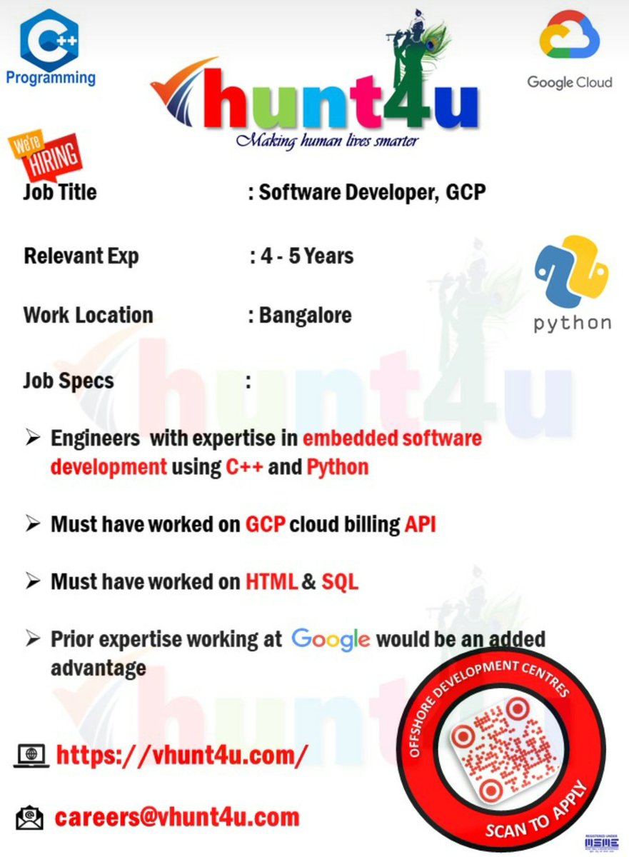 @spectatorindex Engineers who are impacted by layoff and who have work expertise in #Googlecloudplatform #python #C++ #SQL can reach out to us.