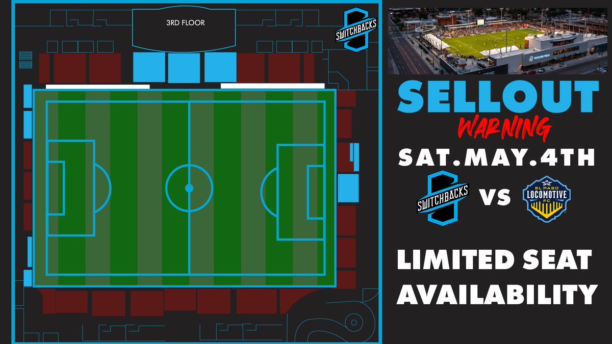 Join us this Saturday as the Switchbacks take on El Paso Locomotive at Weidner Field! Tickets are selling fast, so make sure to secure your seats today!

🎟️: bit.ly/3WkERVb

#forthesprings #switchbacksfc