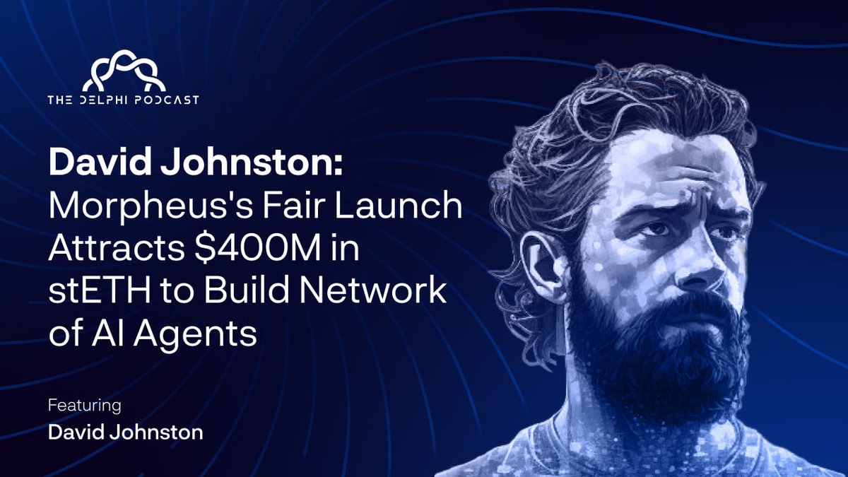 New Podcast with @DJohnstonEC open source dev of @MorpheusAIs 🎧🎙️ 💵 Morpheus attracted $400M in stETH in 2 weeks to its novel Fair Launch pool 🤖 The network aims to build personalized AI's and an entire network of specialized AI's to handle complex tasks Links Below 👇