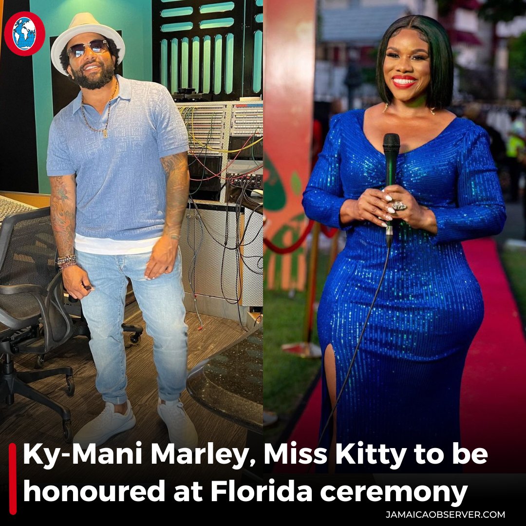 Reggae singer Ky-Mani Marley and media personality Khadine “Miss Kitty” Hylton-Wilkinson are to be honoured during a Key To The Region ceremony in Florida on Friday, June 7. jamaicaobserver.com/2024/05/02/ky-…