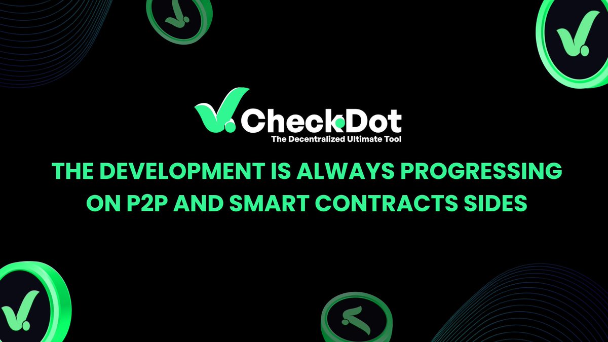 #CheckDot is actively enhancing its blockchain technology with significant advancements in peer-to-peer (P2P) networking and smart contracts. These developments aim to improve #Decentralization and efficiency, leading to faster transaction times and reduced network bottlenecks.…
