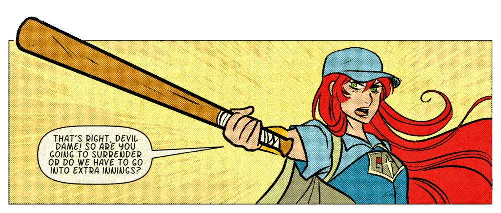 Women with swords! (But sometimes baseball bats.) I loved this chat with @ziggystarlog and the creators of my hero Gal Gallant from the SHARP WIT anthology: @JoeCorallo, @evacabrera_art, and @ChaseBluestone. (Organized by @zombie_poodle!) comicon.com/2024/05/01/tal…