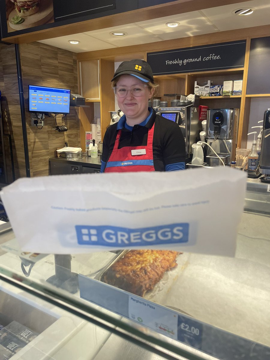 “Chocolate eclair please. Its my birthday  I can have what I want”
“Haha, sure, have you got the @GreggsOfficial app?”
“Yeah hang on. There’s no credit though”
“A treat is free on your birthday in the app”
Me: 🥳⁉️

Shoutout to #westonsupermare Greggs lady (she gave me permission…