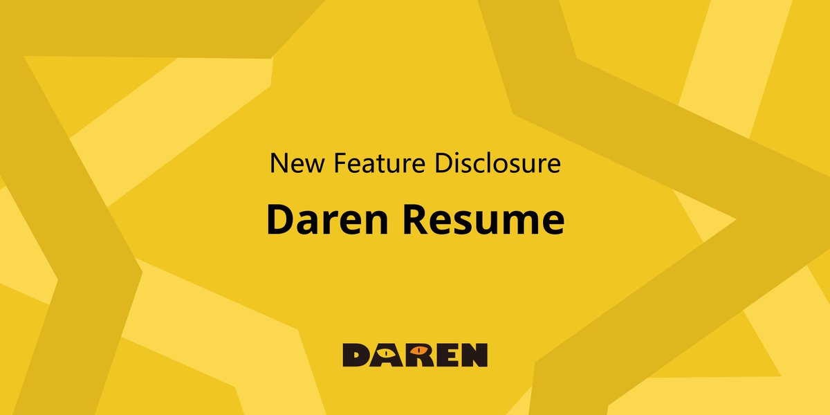 🎉 To celebrate the deployment of Daren Resume section, the 'DAREN Talents Global Challenge Season 2' event application deadline has been extended until May 10th, 23:59 (UTC+9).
Learn more: bit.ly/3IYnNfG

🎁 Event (10 USDT*10)
1️⃣ Follow @Daren_Market
2️⃣ Like, RT, and…