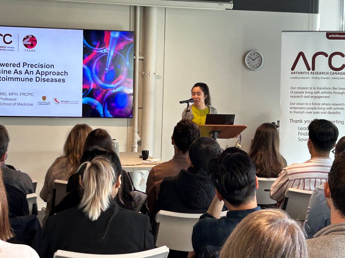 Day two of the @Arthritis_ARC Retreat has officially kicked off with a welcome message from our Scientific Director Dr. @DianeLacaille and a presentation by keynote speaker and Research Scientist Dr. @maychoi_lab #ArthritisResearch