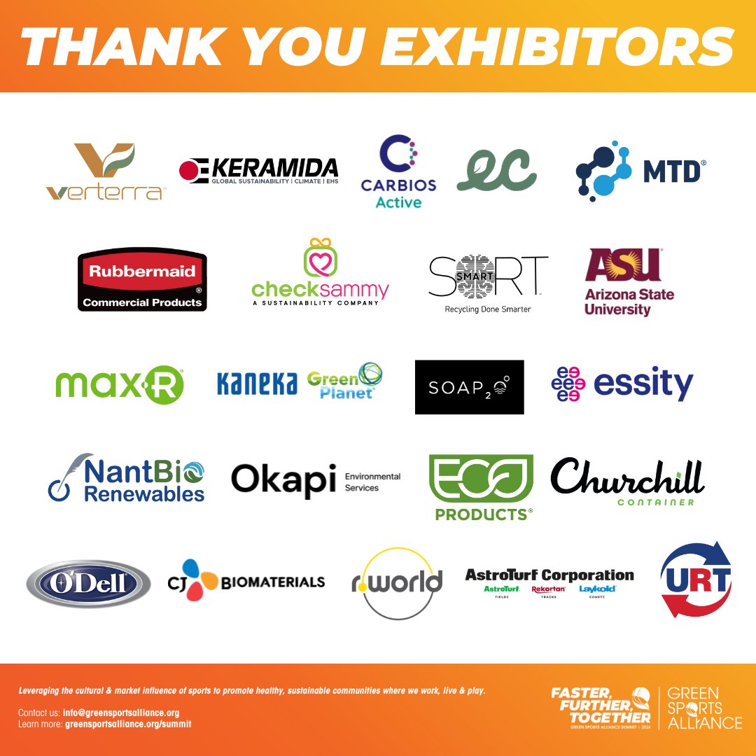 Get ready to explore cutting-edge products, network with industry experts, and discover new opportunities for growth from our #FasterTogether exhibitors. Check out greensportsalliance.org/gsa-summit/202… to sneak peek at what our exhibitors have in store for you! #24GSASUMMIT #GreenSports