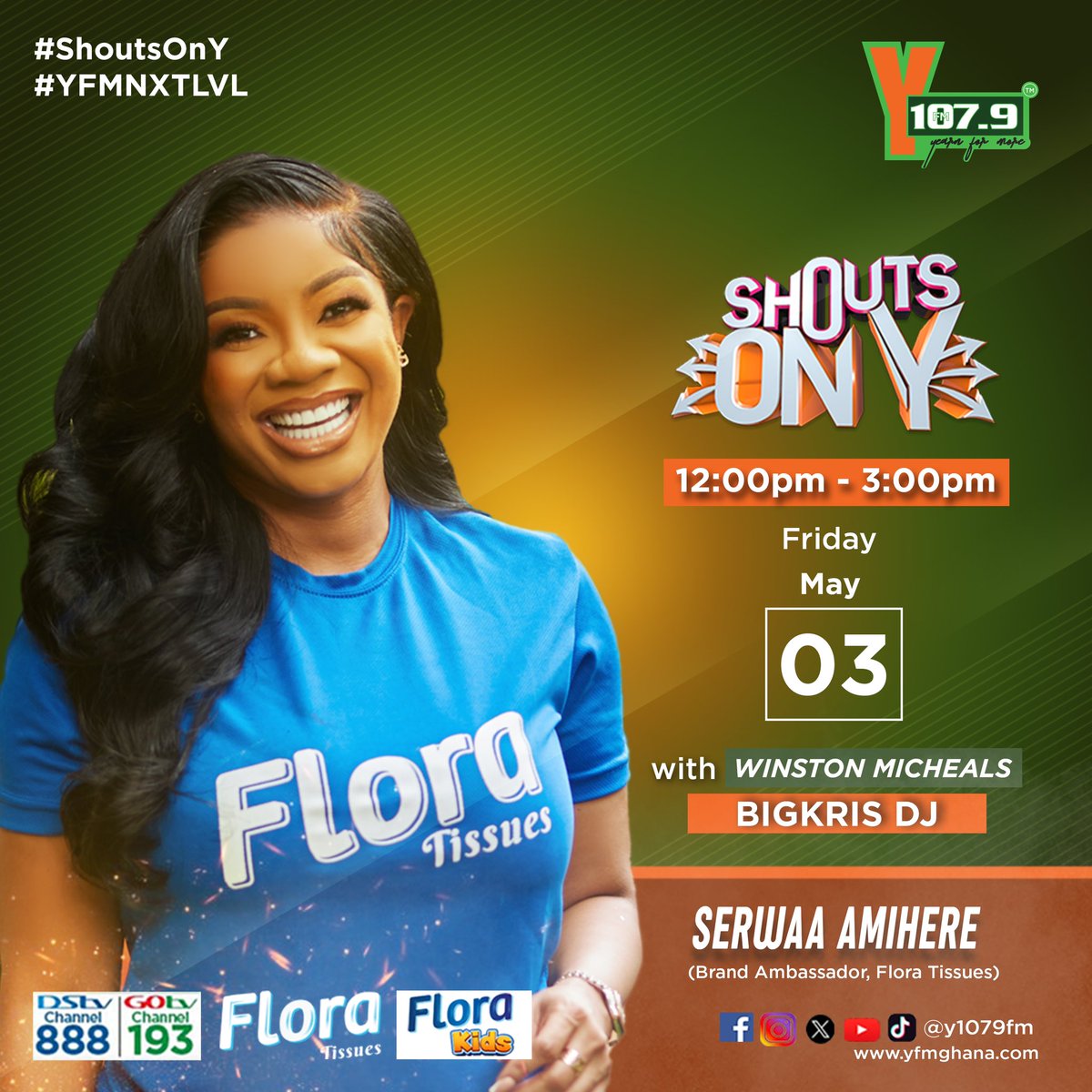 Tomorrow on @y1079fm 📻 Tune in let’s talk about @florabydelta ⏰12:00pm - 3:00pm