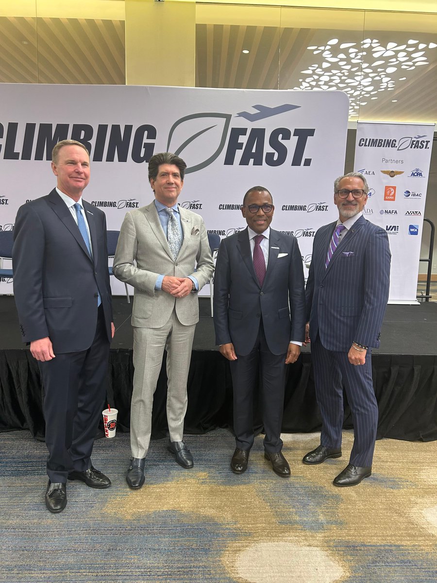 World Energy is proud to partner on the #CLIMBINGFAST campaign, highlighting #bizav sustainability at the Aero Club of Washington today.

Scott Lewis, President, World Energy Supply Zero joined other industry leaders from @ClimbingFast @NBAA @Embraer @ArcherAviation