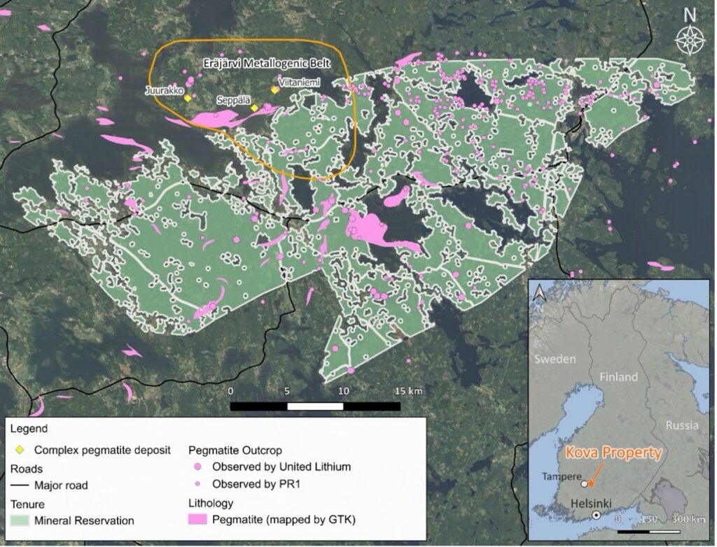 United Lithium (@unitedlithium) on Twitter photo 220 exposed #pegmatite sites have been mapped at our newly acquired Kova property in Finland.
Check out the maps below to see where our three newly acquired Nordic properties are located, as well as the potential areas of interest at each property.
Visit the April 29 press 220 exposed #pegmatite sites have been mapped at our newly acquired Kova property in Finland.
Check out the maps below to see where our three newly acquired Nordic properties are located, as well as the potential areas of interest at each property.
Visit the April 29 press