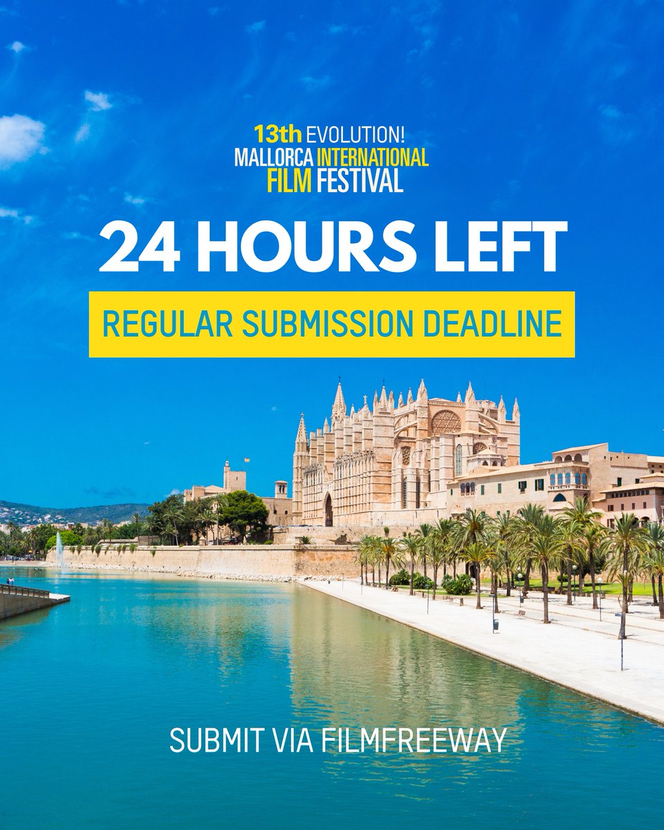 Hurry up! We are so excited to receive your projects! 💙 Use discount code 'Mallorca24' for a 20% off submission fee: filmfreeway.com/MallorcaIntern…