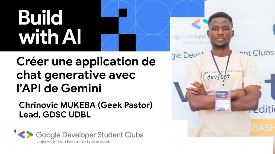GDSC_ESISALAMA's tweet image. Après une introduction à Gemini qui sera faite par @lyabs243 nous aurons un atelier technique qui cette fois-ci nous sera donné par @geekPastor1 

Hâte de vous y voir 
#BuildWithAI @GDSCSSA