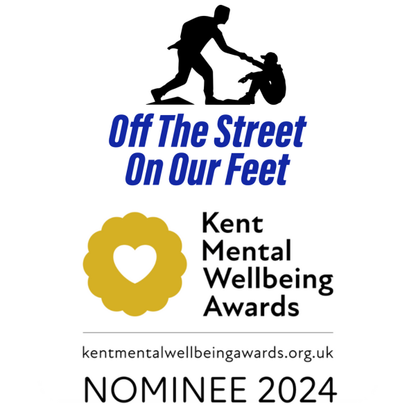 Congratulations to #OfftheStreetOnOurFeet on being nominated for the 2024 Kent Mental Wellbeing Awards! The awards celebrate kindness and compassion, wellbeing and mental health initiatives. Submit your nomination at kentmentalwellbeingawards.org.uk Event delivered by @EastKentMind